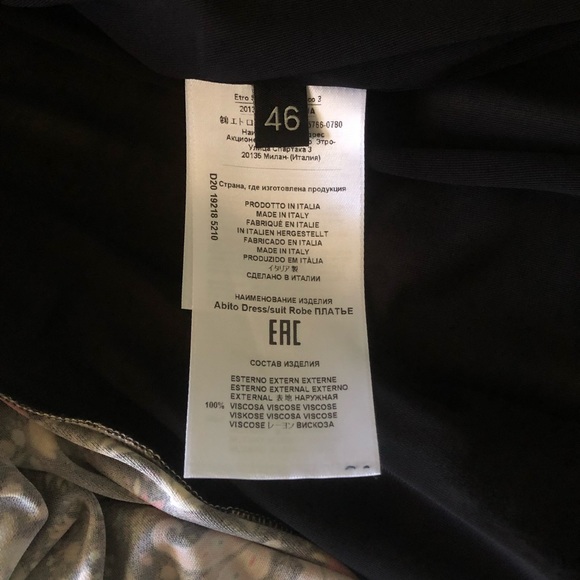 ETRO Milano Paisley Jersey Wrap Dress Size US 10/IT 46 - Picture 9 of 15